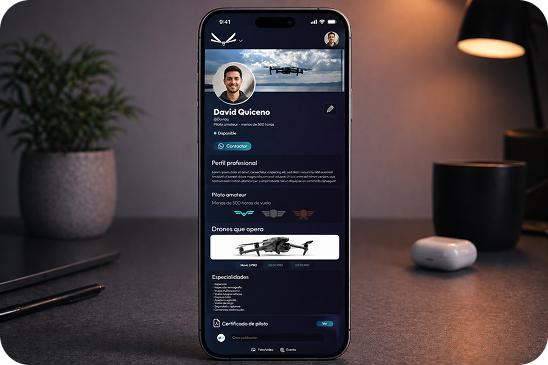 Portafolio profesional de un piloto en VBOT